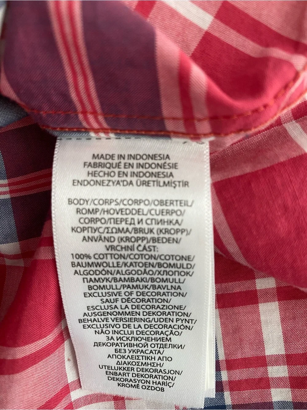Ralph Lauren Red, Blue & White Plaid Button-Down Shirt